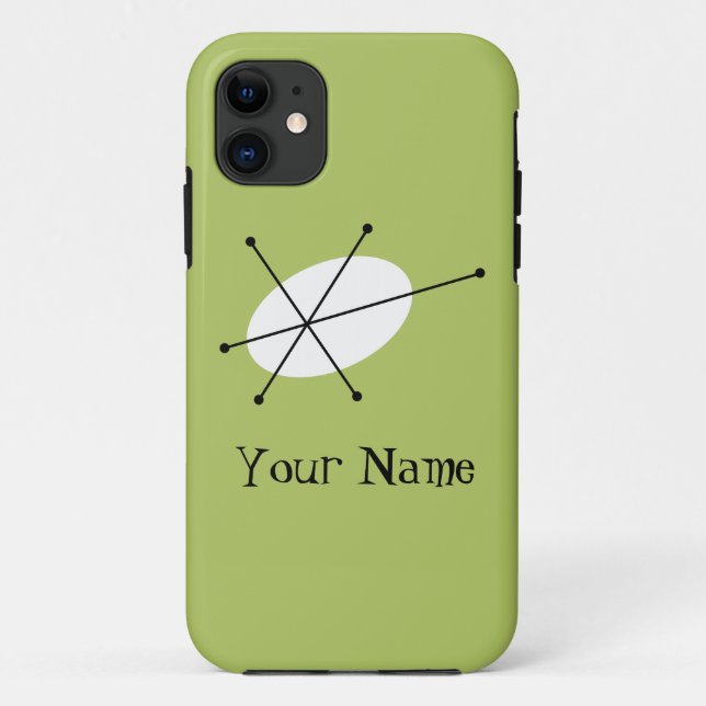 Dazzle Green 'Name' iPhone Gehäuse vertikal Case-Mate iPhone Hülle (Rückseite)