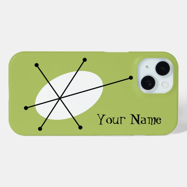 Dazzle Green "Your Name" iPhone-Fall Case-Mate iPhone Hülle (Rückseite (Horizontal))