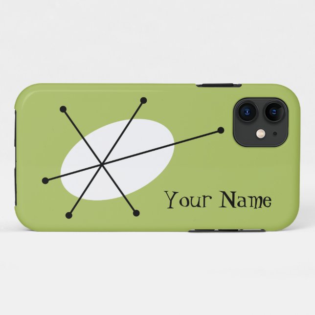 Dazzle Green "Your Name" iPhone-Fall Case-Mate iPhone Hülle (Rückseite (Horizontal))
