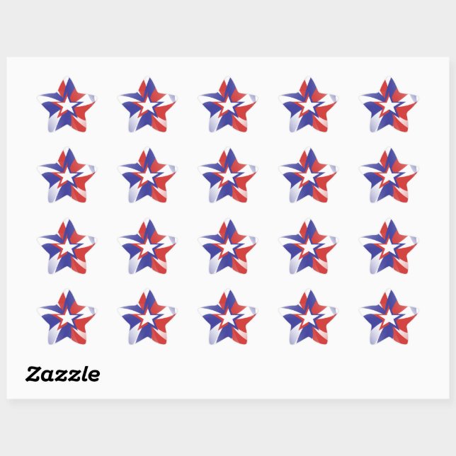 Dazzle Me Patriotic Red White and Blue Aufkleber (Blatt)