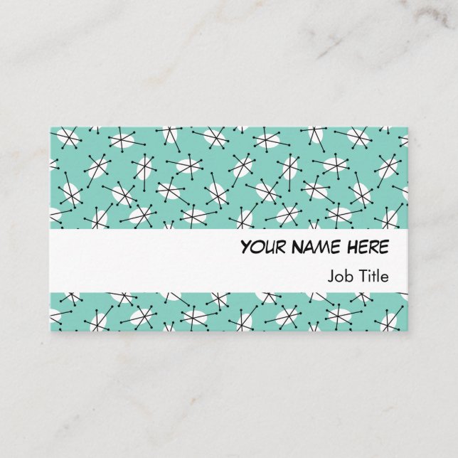 Dazzle Multi Blue Visitenkarte, weißer Streifen Visitenkarte (Vorderseite)