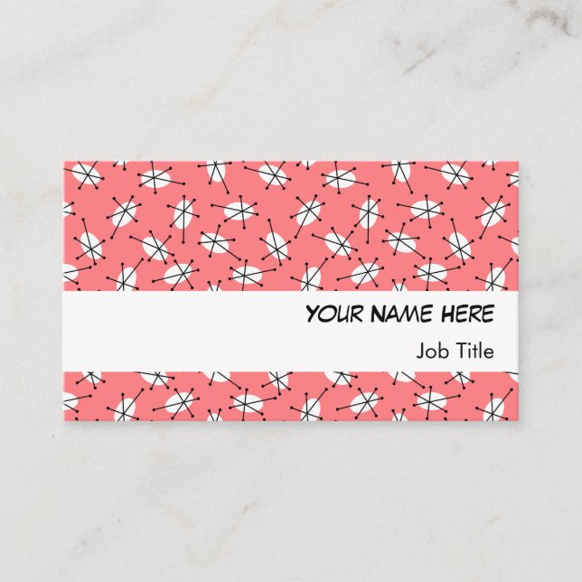 Dazzle Multi Pink Visitenkarte, weißer Streifen Visitenkarte (Vorderseite)