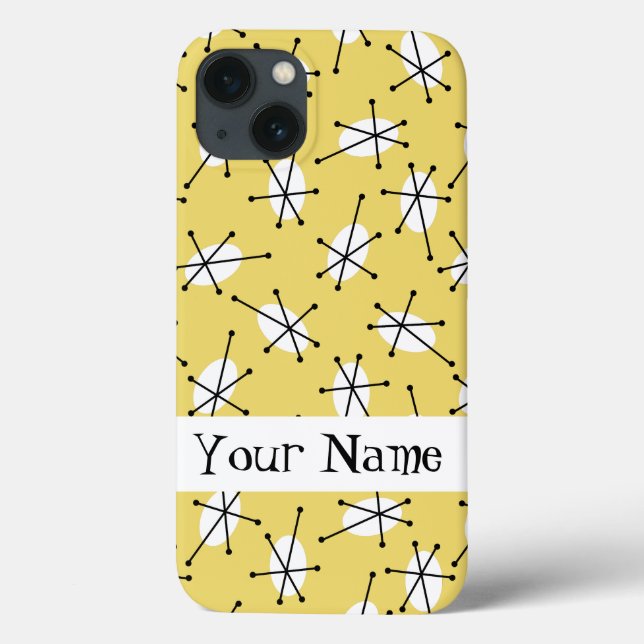 Dazzle Multi-Yellow 'Name' iPad Gehäuse Case-Mate iPhone Hülle (Rückseite)