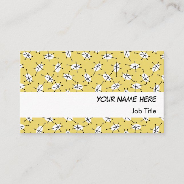 Dazzle Multi Yellow Visitenkarte, weißer Streifen Visitenkarte (Vorderseite)