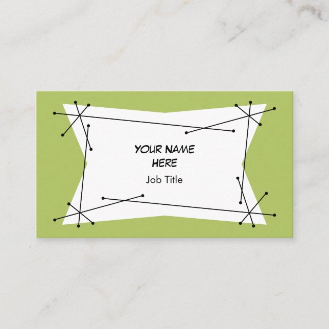 Dazzle Plaque Green Visitenkarte (Vorderseite)