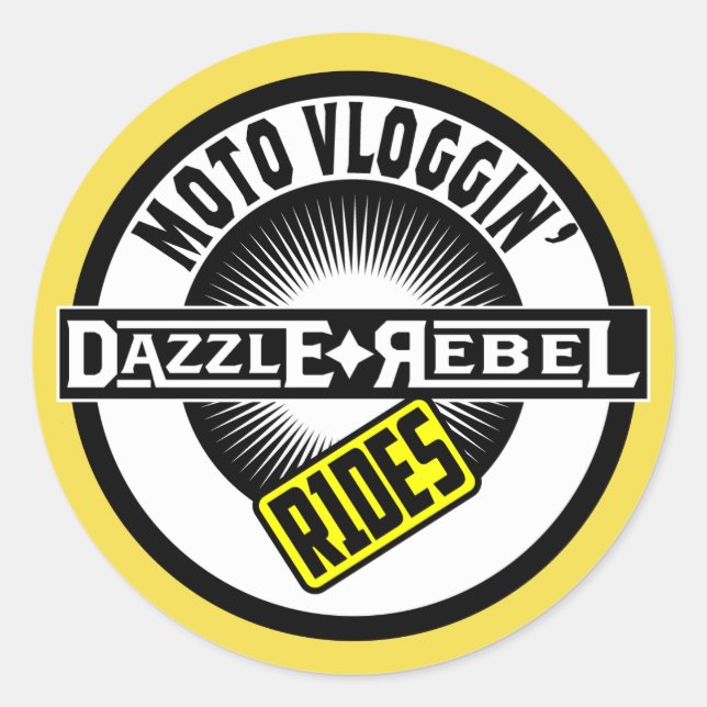 Dazzle Rebel Rides Sticker (Vorderseite)