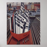 Dazzle-Schiffe in Drydock-Plakat 13"x16"