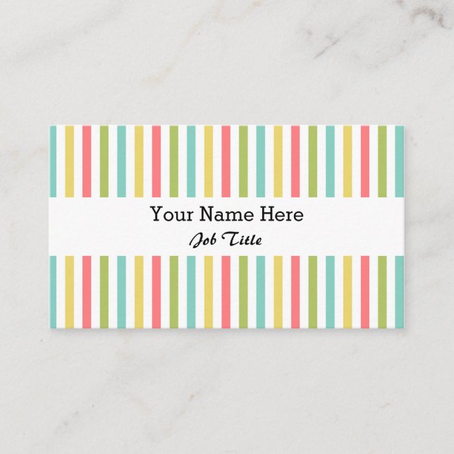 Dazzle Stripe Classic Visitenkarte weiß (Vorderseite)