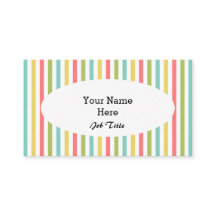 Dazzle Stripe Klassische Visitenkarte Oval