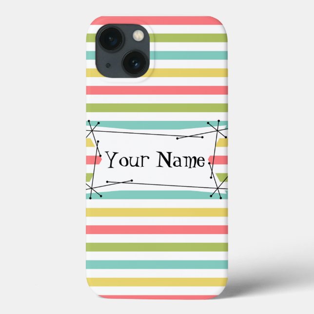 Dazzle Stripe Klassischer Name iPad Mini Vertikal Case-Mate iPhone Hülle (Rückseite)
