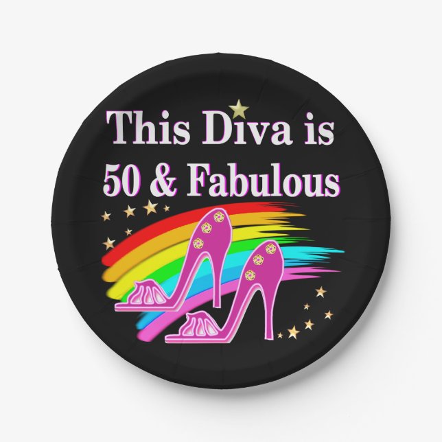 DAZZLING 50. PAPPTELLER (Vorderseite)