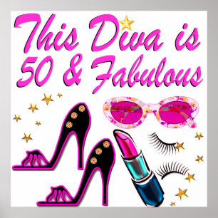 DAZZLING 50TH DIVA POSTER