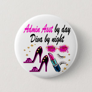 DAZZLING ADMIN ASST DIVA BUTTON