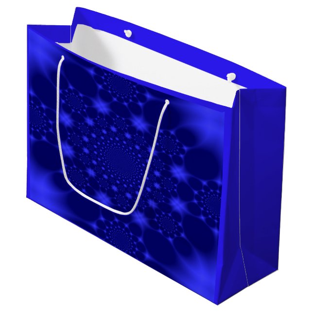 Dazzling Blue Große Geschenktüte (Vorderseite Schrägansicht)