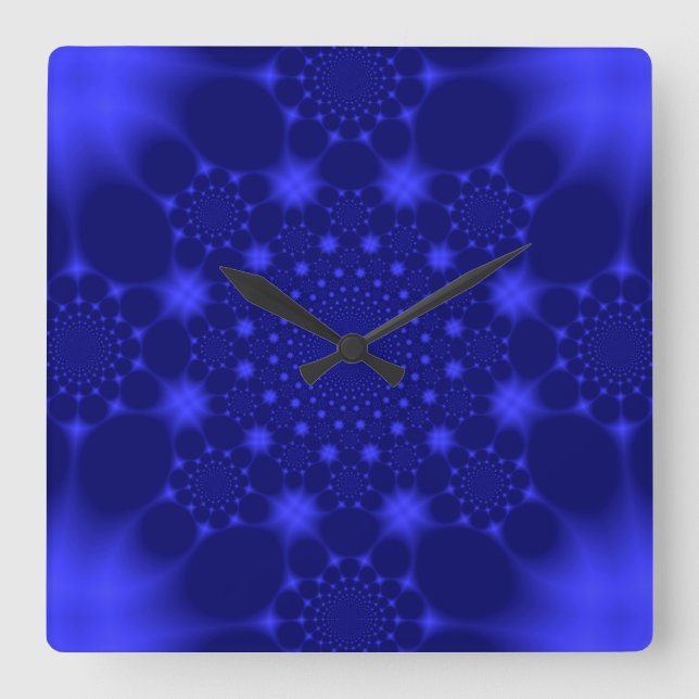 Dazzling Blue Quadratische Wanduhr (Vorderseite)