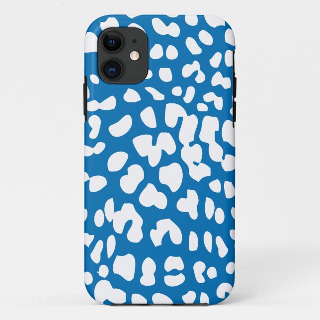 Dazzling Blue & White Leopard Print iPhone 5 Fall Case-Mate iPhone Hülle (Rückseite)