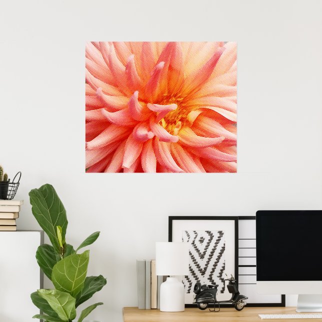 Dazzling Dahlia Blume Poster (Heimbüro)