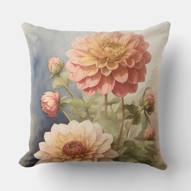 Dazzling Dahlia Kissen (Vorderseite)