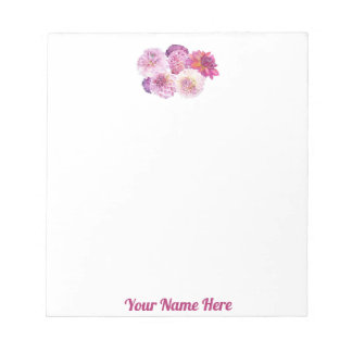 Dazzling Dahlia Personalized Notepad Notizblock