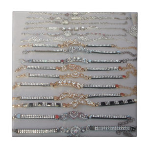 Dazzling dekorierte Diamant Kettenkunstschmuck Fliese