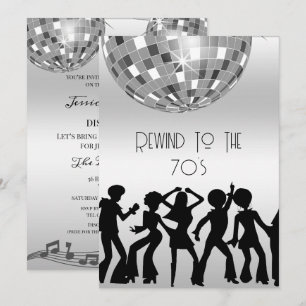 Dazzling Disco Ball 70's Disco Geburtstag Einladung