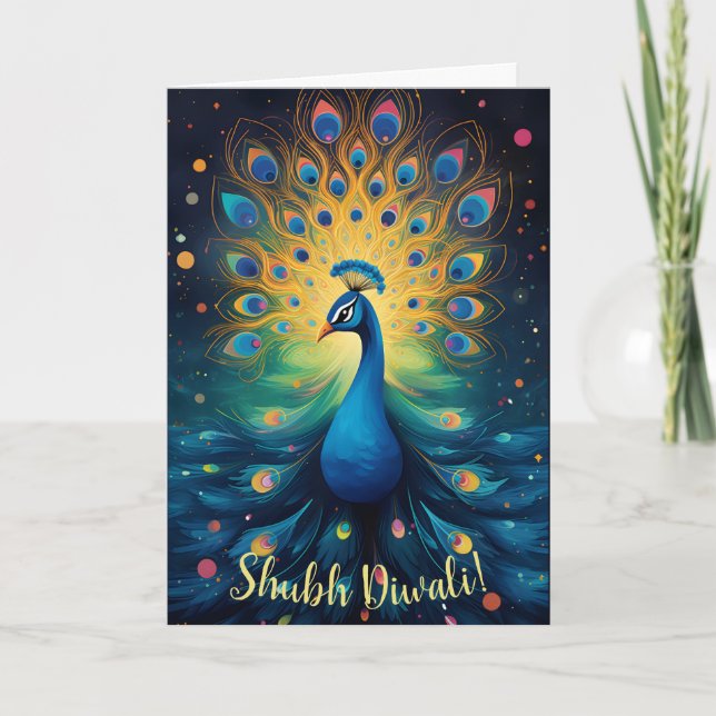 Dazzling Diwali Entdeckungsreise durch die 🦚 Feiertagskarte (Vorderseite)