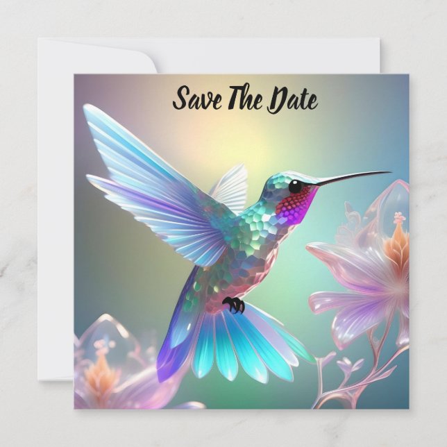 Dazzling Fusion: Regenbogenglas Hummingbird, Save The Date (Vorderseite)
