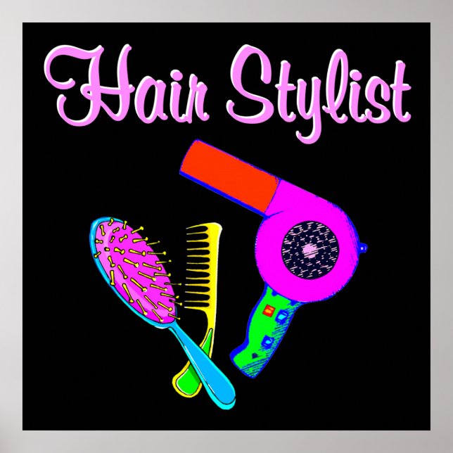 DAZZLING HAIR STYLIST T-SHIRTS UND GIFTS POSTER (Vorne)