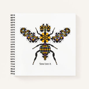 Dazzling Honey Bee Quilt Pattern Notebook Notizbuch