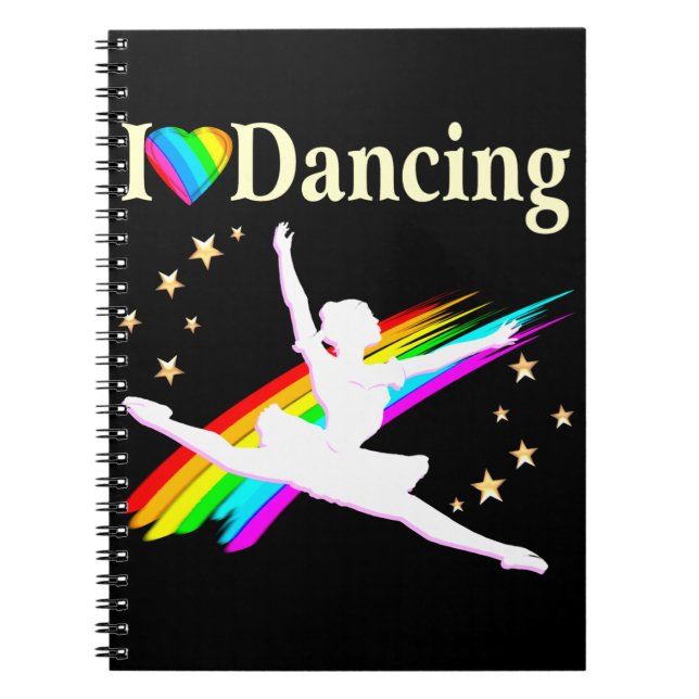 DAZZLING I LIEBE DANCING BALLERINA DESIGN NOTIZBLOCK (Vorderseite)