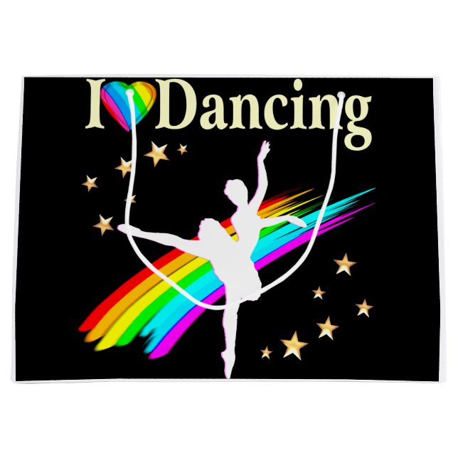 DAZZLING I LIEBE DANCING DESIGN GROßE GESCHENKTÜTE (Vorderseite)