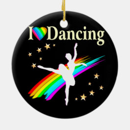 DAZZLING I LIEBE DANCING DESIGN KERAMIKORNAMENT