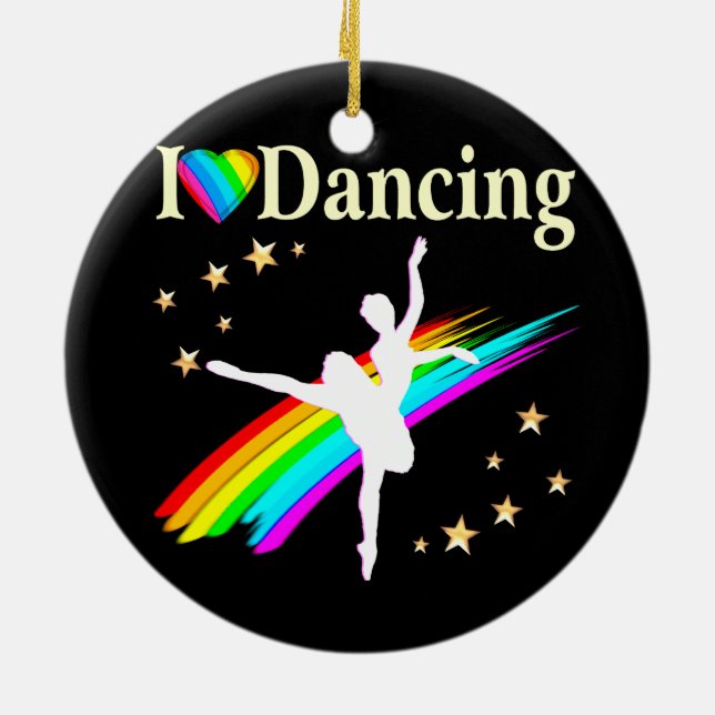 DAZZLING I LIEBE DANCING DESIGN KERAMIKORNAMENT (Hinten)