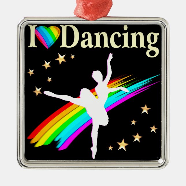 DAZZLING I LIEBE DANCING DESIGN ORNAMENT AUS METALL (Vorne)