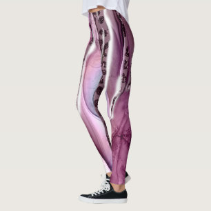Dazzling Lila Glitzer-Ritter, Entleash Wild Side Leggings