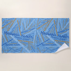 Dazzling Marshall Islands Flaggenfarben Patriotisc Strandtuch