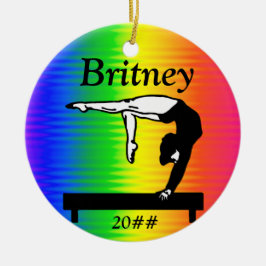 DAZZLING PERSONALISIERT GYMNASTICS ORNANANATIONAL KERAMIK ORNAMENT