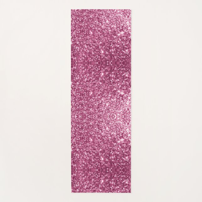 Dazzling Pink Glitzer Yoga Mat Yogamatte (Vorderseite)