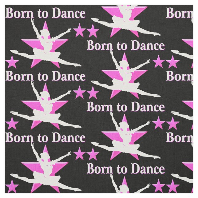 DAZZLING PINK UND SCHWARZ BALLERINA FABRIC STOFF (Muster)