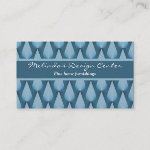 Dazzling Raindrops Business Card, brillant blau Visitenkarte