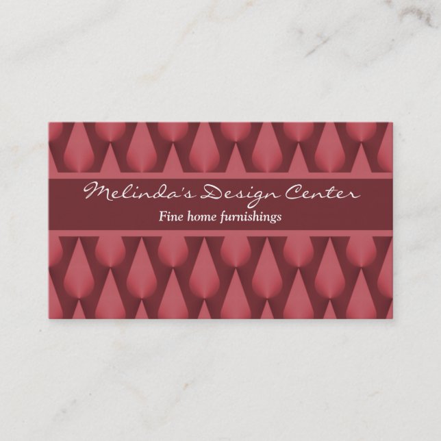 Dazzling Raindrops Business Card, Maroon Visitenkarte (Vorderseite)