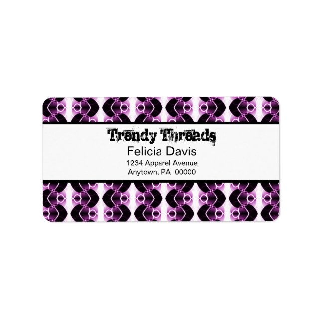 Dazzling Retro Address Labels Adressaufkleber (Vorne)