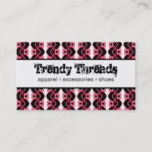 Dazzling Retro Business Card, rosa Visitenkarte