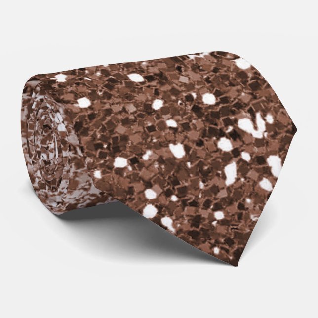 Dazzling Rose Gold Glitzer Ombre Sparkle Neck Tie Krawatte (Gerollt)