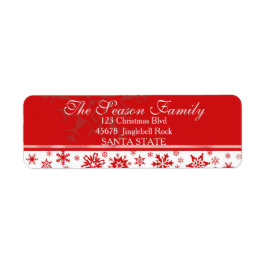 Dazzling Snowflake Holiday Address Label