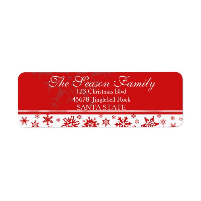 Dazzling Snowflake Holiday Address Label (Vorne)