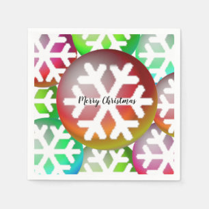 Dazzling Snowflake Muster Weihnachtsbuch Napkins Serviette