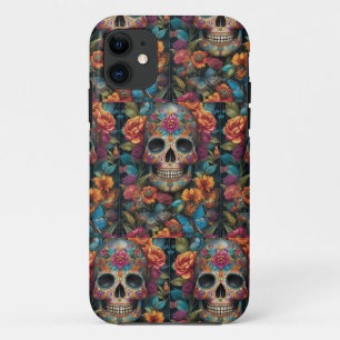 Dazzling Sugar Skull Art: Tag der Toten Freude Case-Mate iPhone Hülle