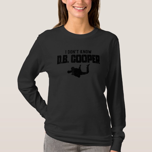Db Cooper Air Plane Skydiving Parachute T-Shirt (Vorderseite)