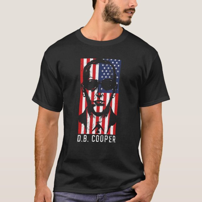 Db Cooper American Flag 1971 Skyjacking Heist T-Shirt (Vorderseite)